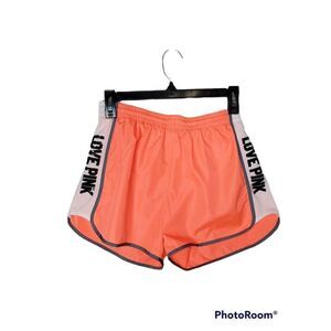 PINK Victoria's Secret Campus Running Sequin Coral Jogging Shorts Fully …